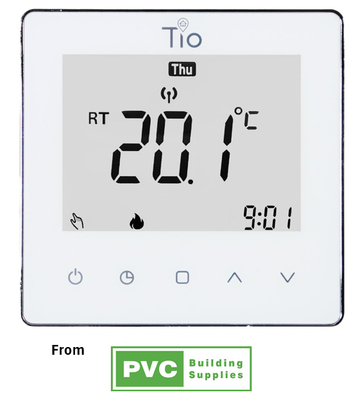 Tio Thermostat White Prog 230V